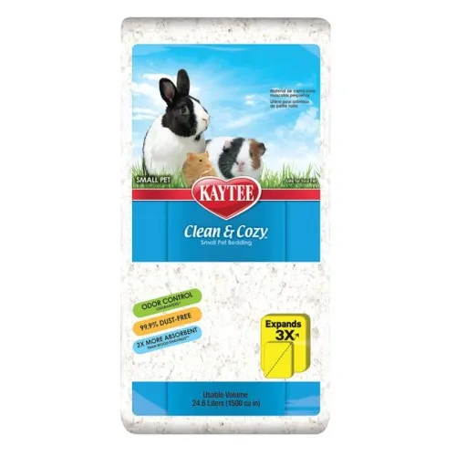 Kaytee Clean & Cozy Bettwaren für kleine Haustiere Nager Hamster staubfrei Geruchskontrolle Weiß 24 Liter